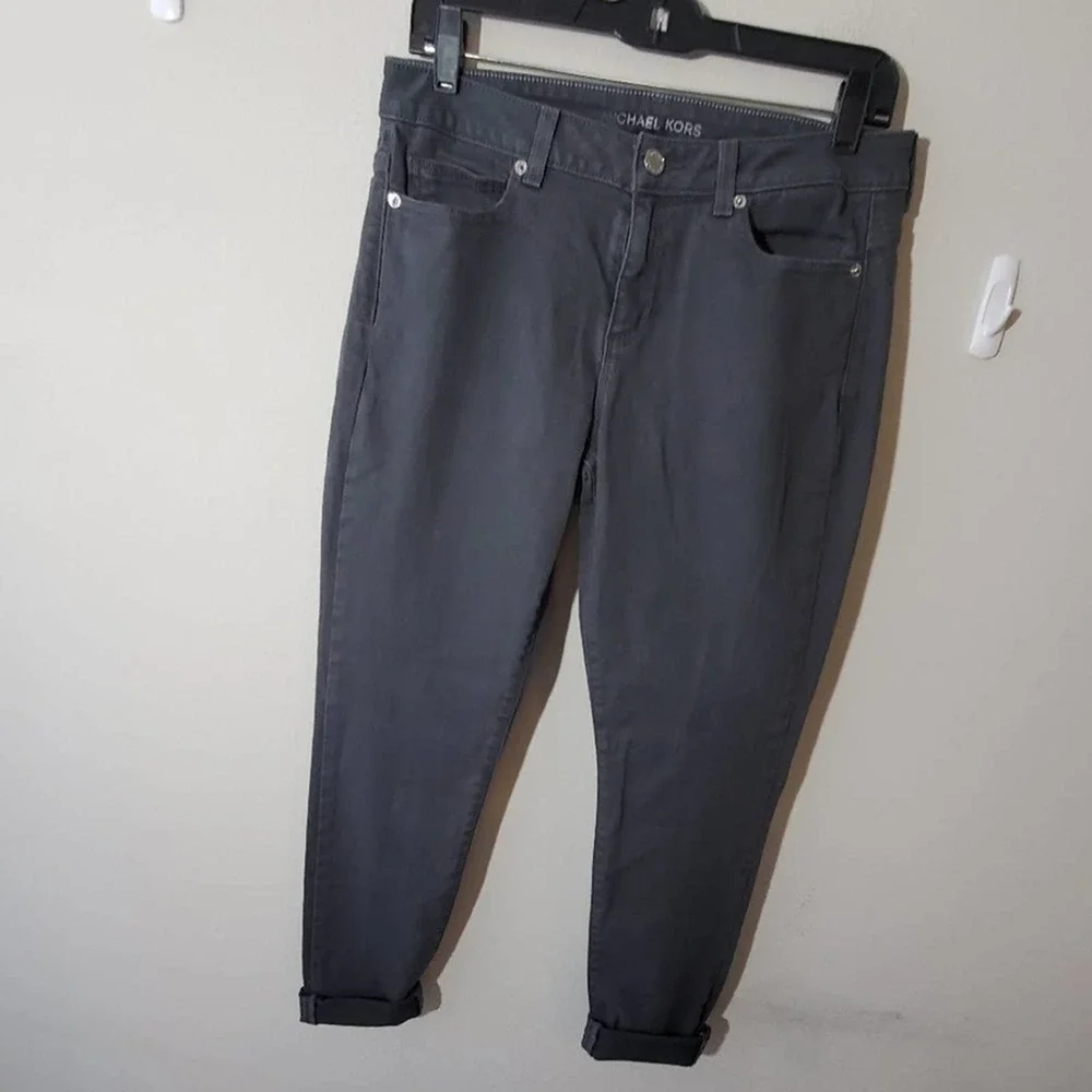 Michael Kors skinny high rise rolled cuff‎ jeans 4